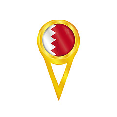 Image showing Bahrain pin flag