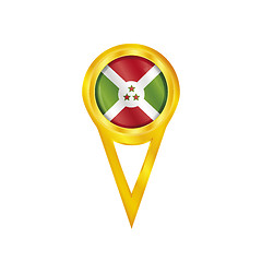 Image showing Burundi pin flag