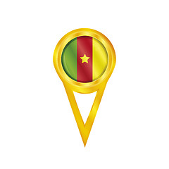 Image showing Cameroon pin flag