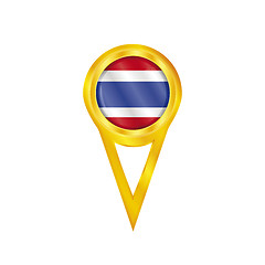 Image showing Pin Flag thailand