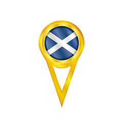 Image showing Scotland pin flag