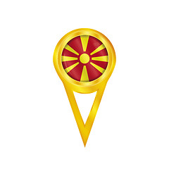 Image showing Macedonia pin flag