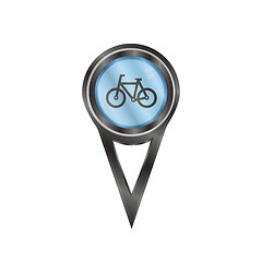 Image showing Pin sign bicycle