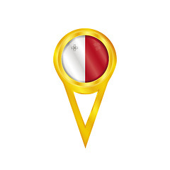 Image showing Malta pin flag