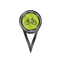 Image showing Pin sign bicycle