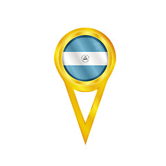 Image showing Nicaragua pin flag