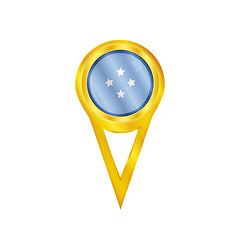 Image showing Micronesia pin flag