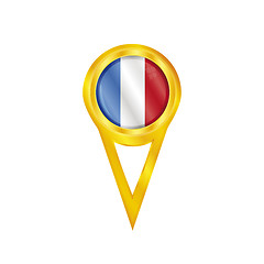 Image showing France pin flag