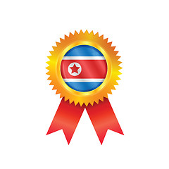 Image showing North Korea medal flag