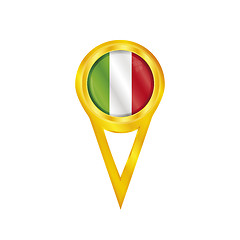 Image showing Italy pin flag