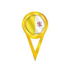 Image showing Vatican pin flag