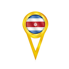 Image showing Costa Rica pin flag