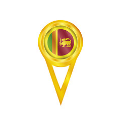 Image showing Sri Lanka pin flag