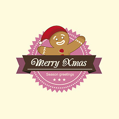 Image showing Gingerbread Man christmas label