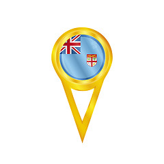 Image showing Fiji pin flag