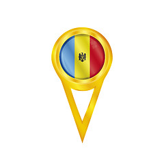 Image showing Moldova pin flag