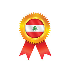 Image showing Lebanon medal flag