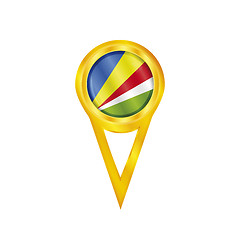 Image showing Seychelles pin flag