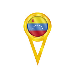 Image showing Venezuela pin flag