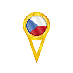 Image showing Czech pin flag