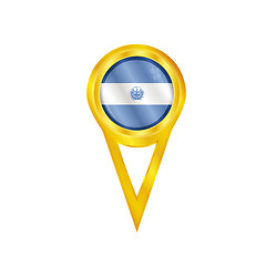 Image showing El Salvador pin flag