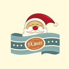 Image showing Santa christmas label
