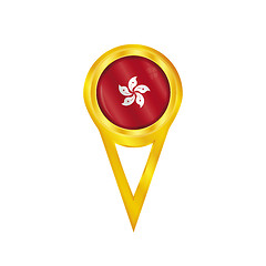 Image showing Hong Kong pin flag