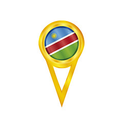 Image showing Namibia pin flag