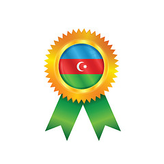 Image showing Azerbaijan medal flag