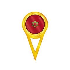 Image showing Morocco pin flag