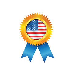 Image showing USA medal flag