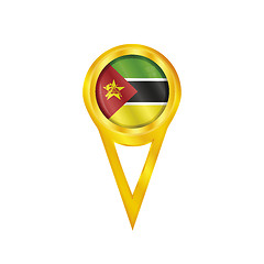 Image showing Mozambique pin flag