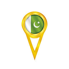 Image showing Pakistan pin flag