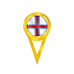 Image showing Faroe Islands pin flag