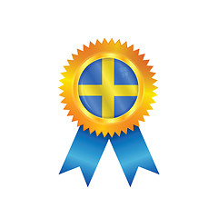 Image showing Sweden medal flag