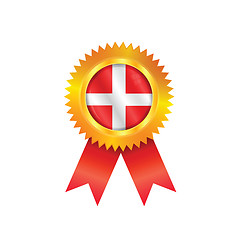 Image showing Denmark medal flag