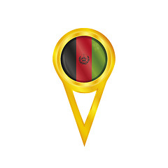 Image showing Afghanistan pin flag