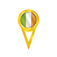 Image showing Ireland pin flag