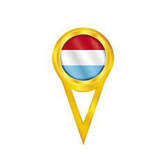 Image showing Luxembourg pin flag