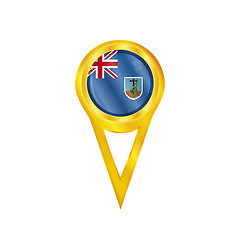 Image showing Montserrat pin flag