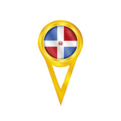 Image showing The Dominican pin flag
