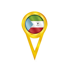 Image showing Equatorial Guinea pin flag