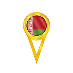 Image showing Belarus pin flag