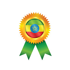 Image showing Ethiopia medal flag