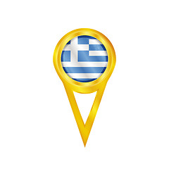 Image showing Greece pin flag