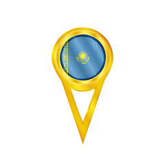 Image showing Kazakhstan pin flag