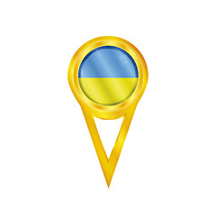 Image showing Ukraine pin flag