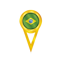 Image showing Brazil pin flag