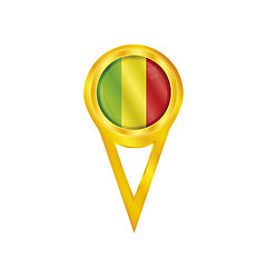 Image showing Mali pin flag