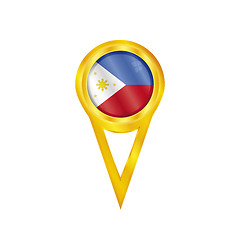 Image showing Philippines pin flag
